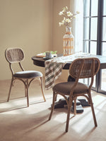 Kuta Natural Cane and Glass Large Vase