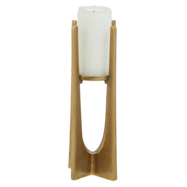 Dante Small Gold Finish Candle Holder