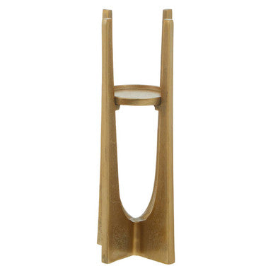 Dante Small Gold Finish Candle Holder