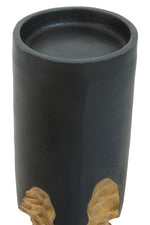 Daito Large Black and Gold Finish Candle Holder