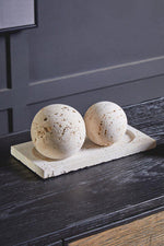 Tibor Travertine Set of 3 Deco Balls