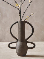 Deriva Small Textured Grey Vase