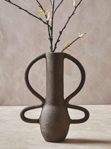 Deriva Small Textured Grey Vase