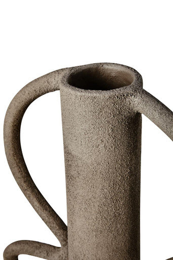 Deriva Small Textured Grey Vase