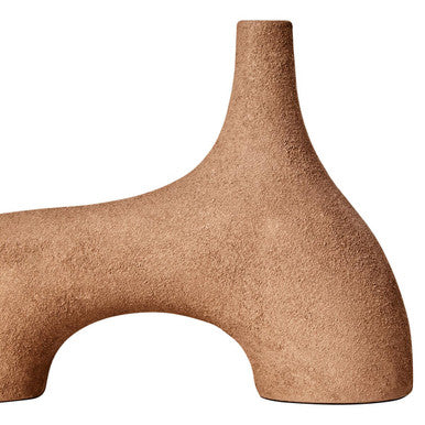 Dunas Small Textured Beige Abstract Vase