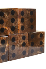 Churchill Games Brown And Black Finish Five Dice Set