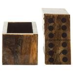 Churchill Games Brown and Black Finish Domino Set