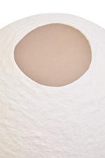 Sanai Cotton Mache Small White Round Vase