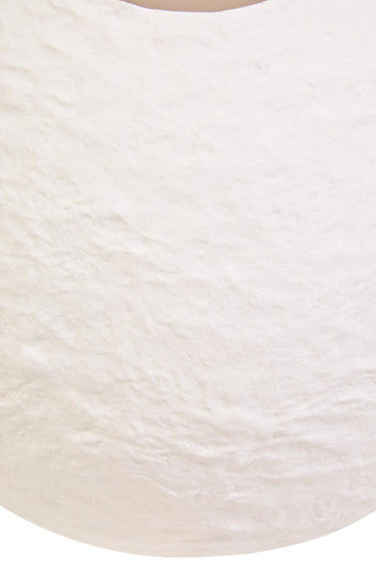 Sanai Cotton Mache Small White Round Vase