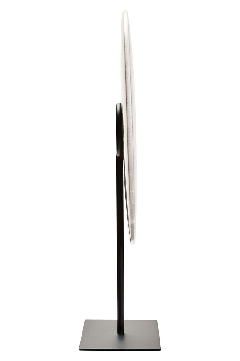 Zoro Medium Round Dia 25cm Grey Marble Disc Sculpture