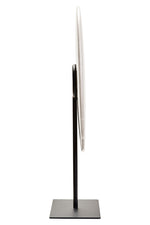 Zoro Large Round Dia 30cm Grey Marble Disc Sculpture