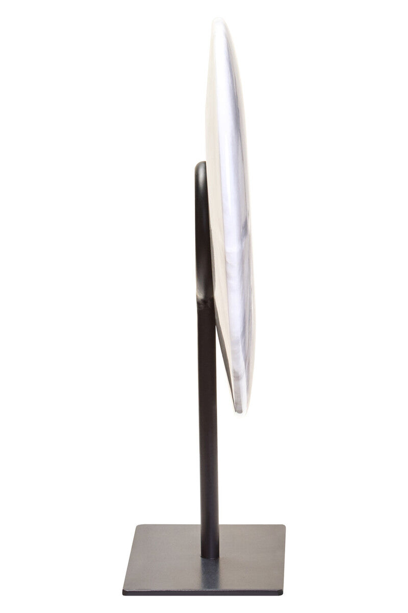 Zoro Small Round Dia 20cm White Marble Disc Sculpture