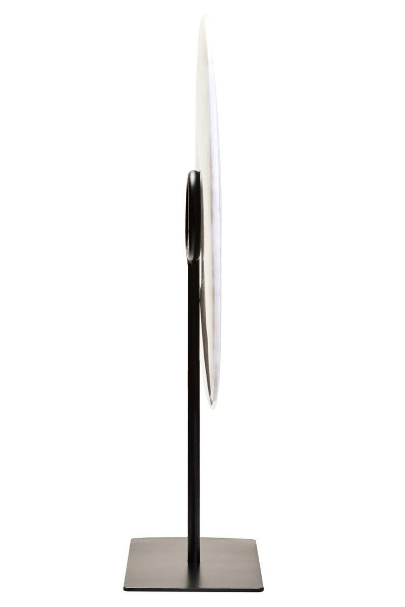 Zoro Large Round Dia 30cm White Marble Disc Sculpture