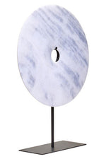 Zoro Extra Large Round Dia 35cm White Marble Disc Sculpture