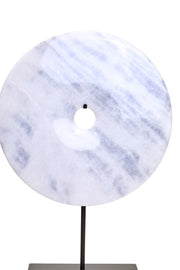 Zoro Extra Large Round Dia 35cm White Marble Disc Sculpture