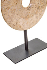 Zoro Small Natural Speckled Marble Round Dia 20cm Disc Sculpture