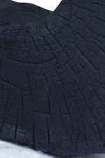 Tibor Black Mango Wood Sculpture With Travertine Base