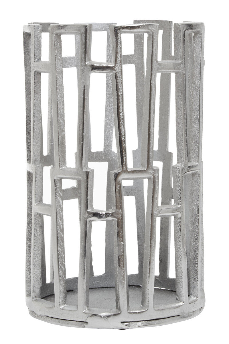 Delphi Small Silver Finish Candle Holder