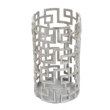 Delphi Small Candle Holder in Silver Finish