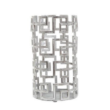 Delphi Small Candle Holder in Silver Finish