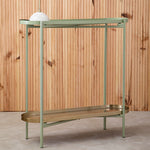 Sabia Green And Gold Iron Console Table