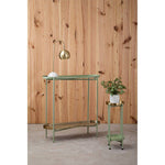 Sabia Green And Gold Iron Console Table