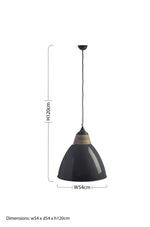 Oslo Grey Extra Large Pendant Light