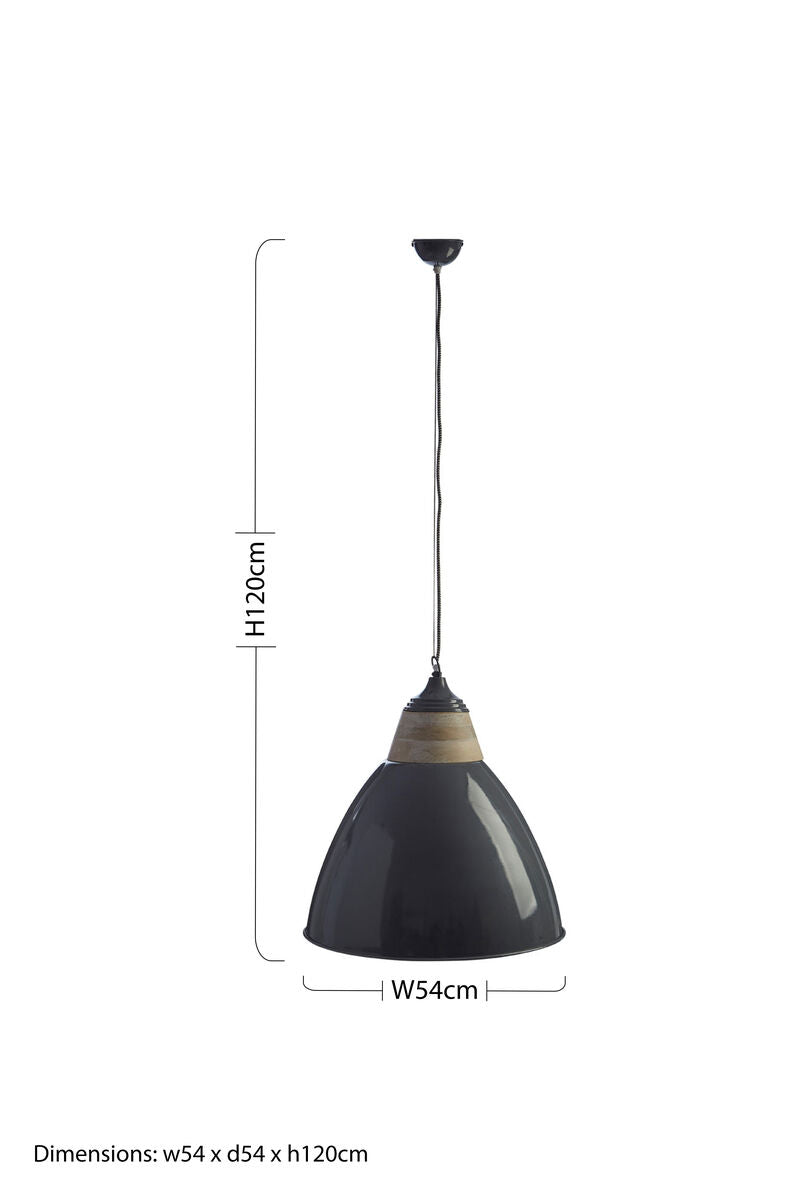 Oslo Grey Extra Large Pendant Light