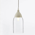 Oslo White Glass and Iron Pendant Light