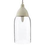 Oslo White Glass and Iron Pendant Light