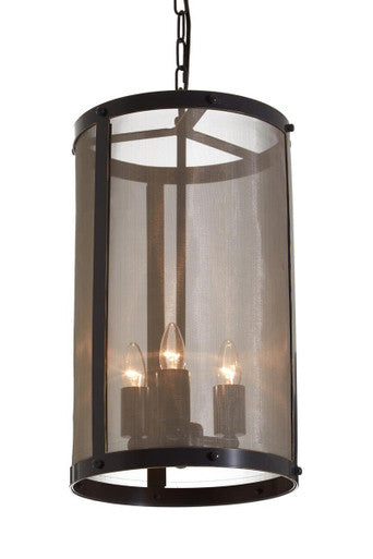 Hampstead Black Finish Small Pendant Light With Hints of Gold