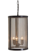 Hampstead Black Finish Small Pendant Light With Hints of Gold