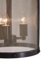 Hampstead Black Finish Small Pendant Light With Hints of Gold