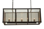 Hampstead Black Finish Wide Pendant Light With Hints of Gold