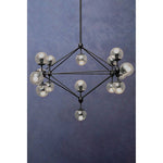 Abira Matte Black 15 Arm Pendant Light