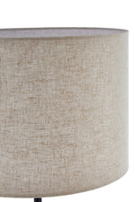 Murdoch Natural Linen Shade With White Marble Base Floor Lamp