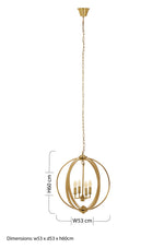 Censer Antique Brass Pendant Light