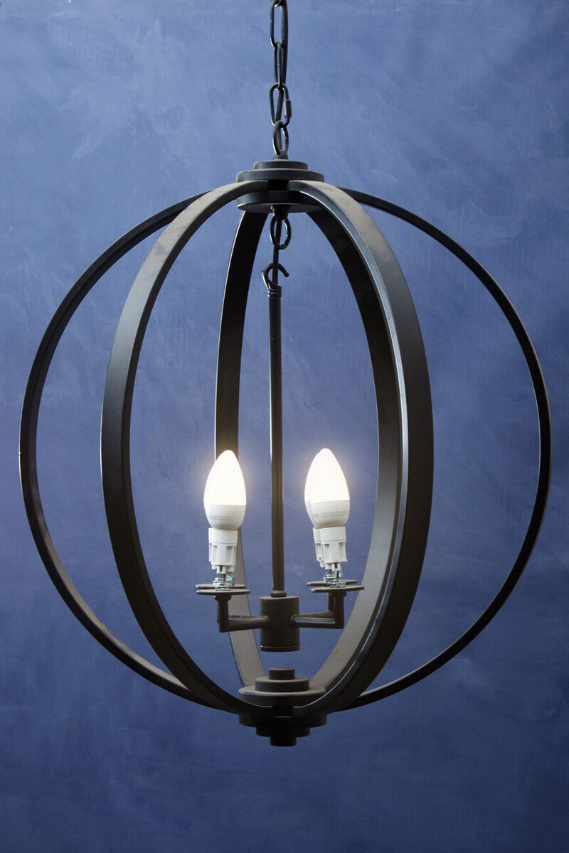 Censer Black Metallic Pendant Light