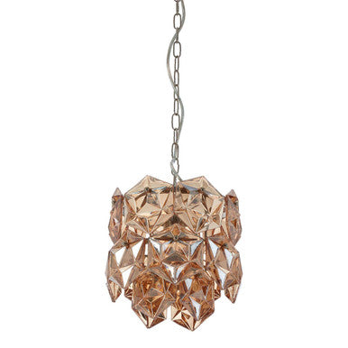Rydello Small Amber Glass Chandelier