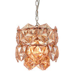Rydello Small Amber Glass Chandelier