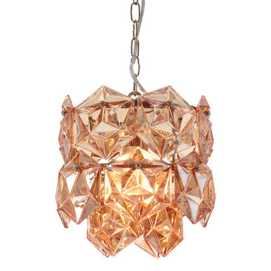 Rydello Small Amber Glass Chandelier