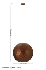 Mateo Medium Coffee Finish Pendant Light
