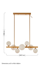 Abira Bronze 7 Light Pendant Lamp