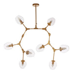Abira Light Gold 8 Arm Pendant Lamp