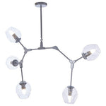 Abira 5 Arm Silver Finish Pendant Light