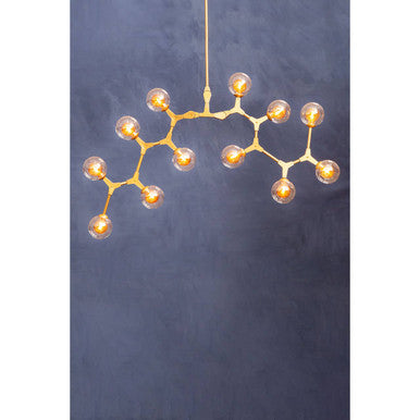 Abira 12 Arm Gold Finish Pendant Light