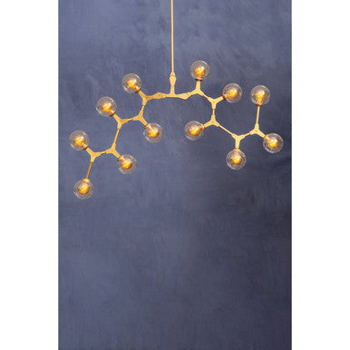 Abira 12 Arm Gold Finish Pendant Light