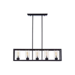 Aliko 5 Bulb Matte Black Ceiling Light