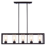 Aliko 5 Bulb Matte Black Ceiling Light