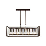 Akiko 5 Bulb Dark Bronze and Glass Ceiling Light